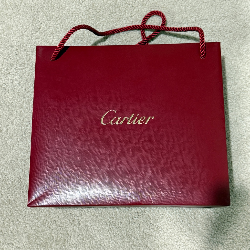 Authentic Cartier Small Red Shopping Paper Gift Bag